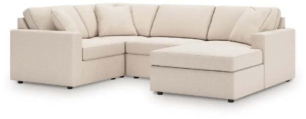 Modmax Beige 4-Piece Sectional with Chaise