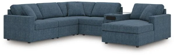 Modmax Blue 6-Piece Sectional with Audio System