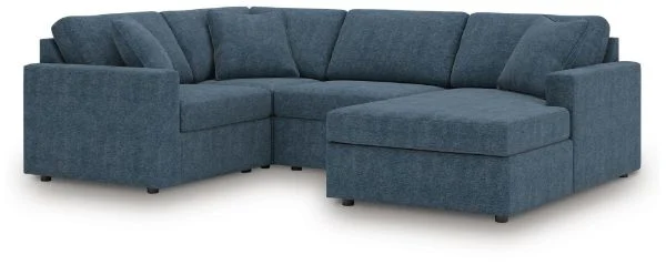 Modmax Blue 4-Piece Sectional with Chaise