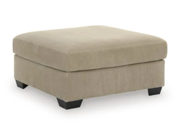 SimpleJoy Beige Oversized Accent Ottoman