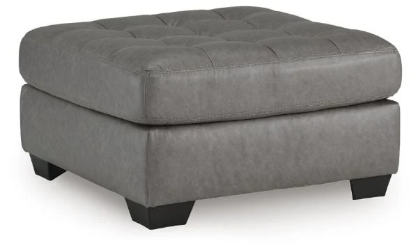 Clairette Gray Court Oversized Accent Ottoman