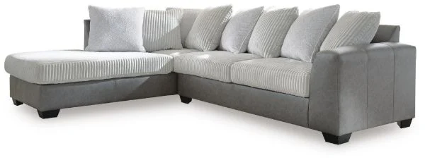 Clairette Gray Court 2-Piece Sectional with Chaise