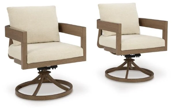 Serene Bay Outdoor Swivel Dining Chair with Cushion
