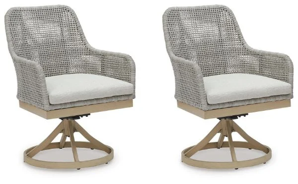 Seton Creek Outdoor Swivel Dining Chair 2 Pack
