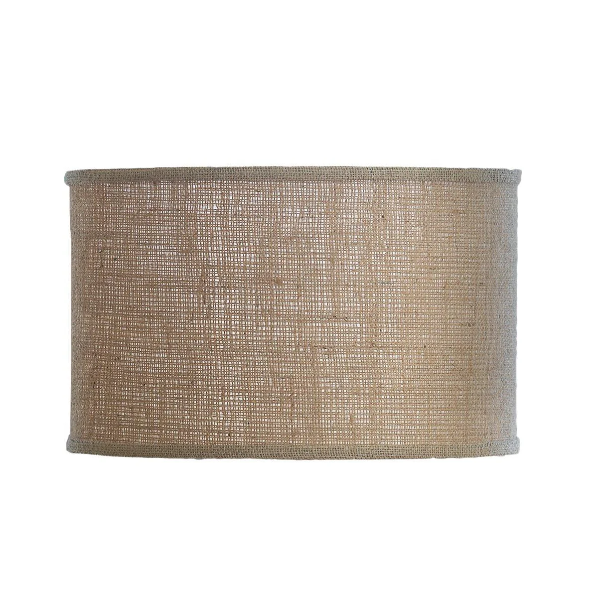 14" Burlap Drum Shade