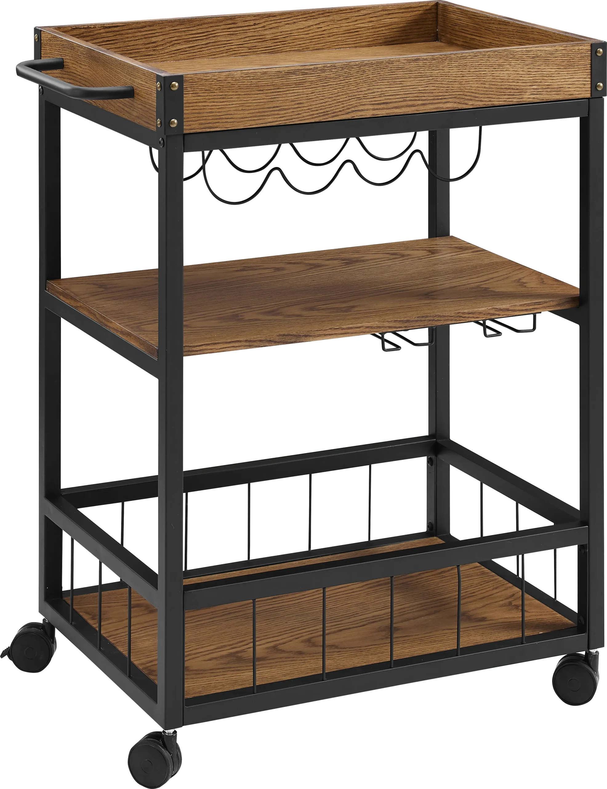 Alika Brown Bar Cart