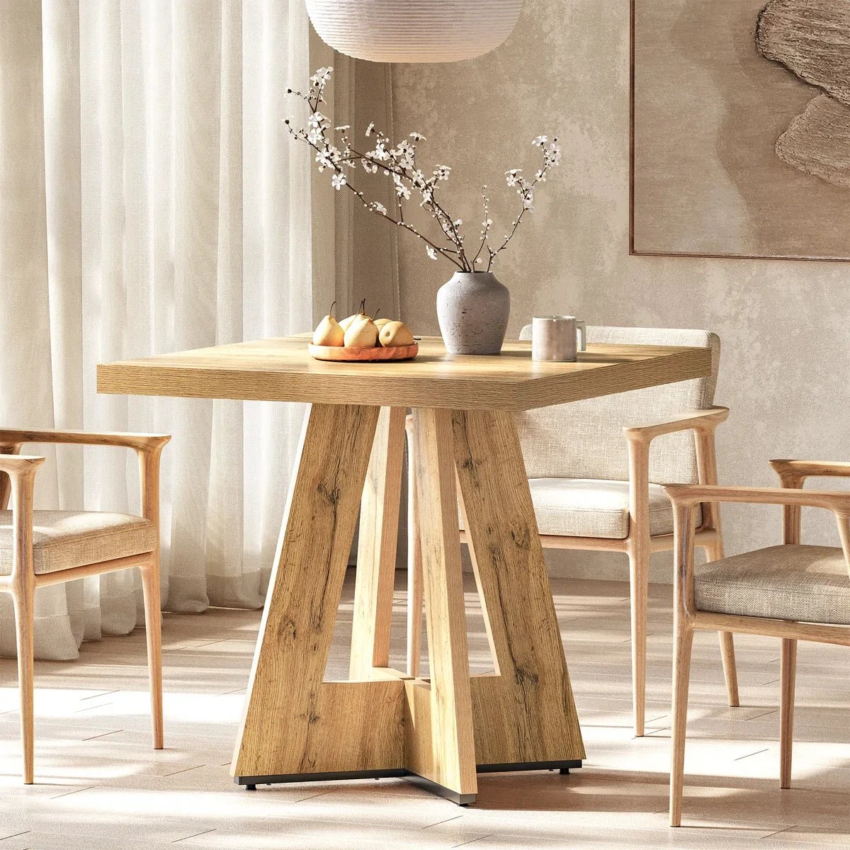 31.5" Dining Table, Square Kitchen Dinner Table for 2-4 People