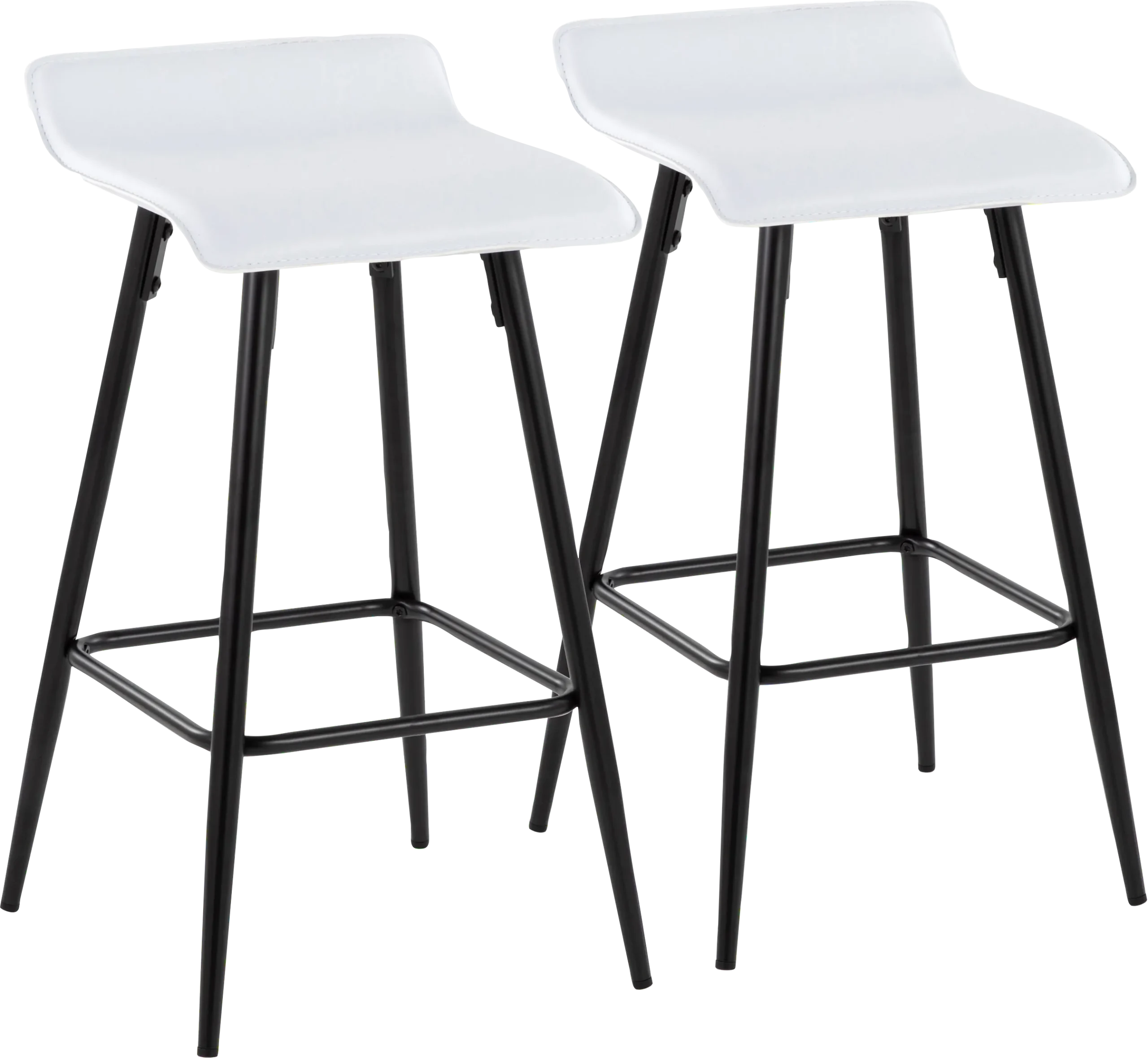 Aliceanna White Counter Height Stool, Set of 2