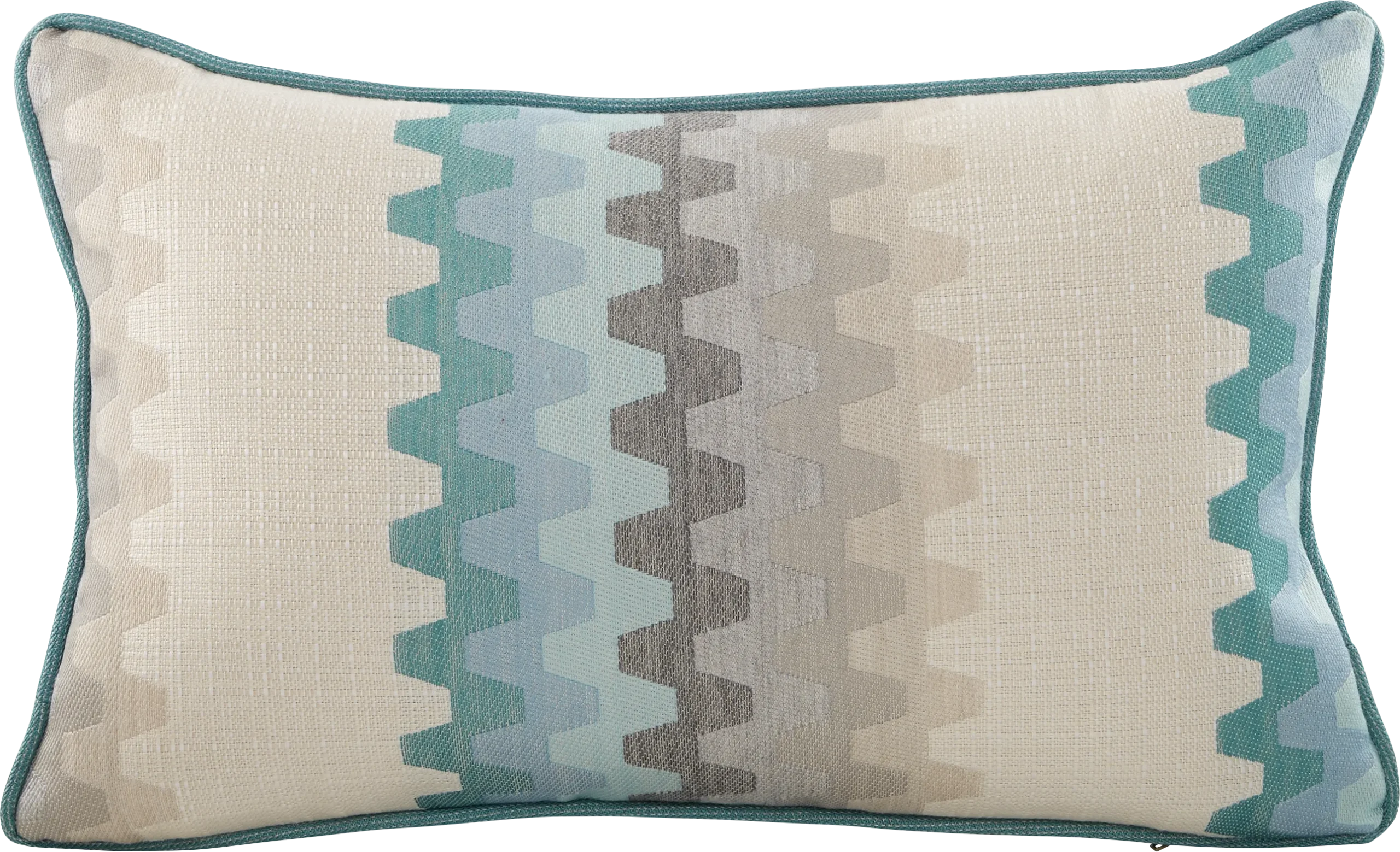 Accordian Geo Turquoise Indoor/Outdoor Accent Pillow