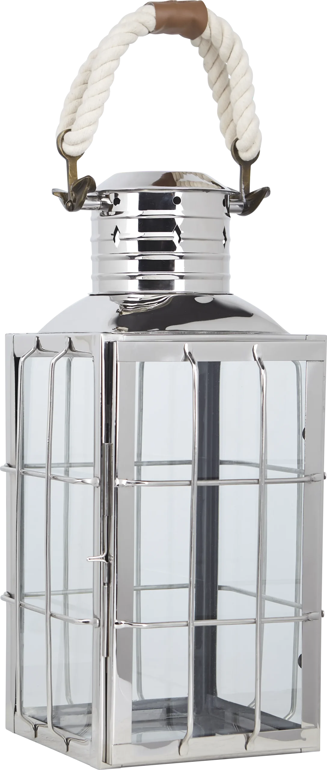 Admiral Cove Silver Large Indoor/Outdoor Lantern