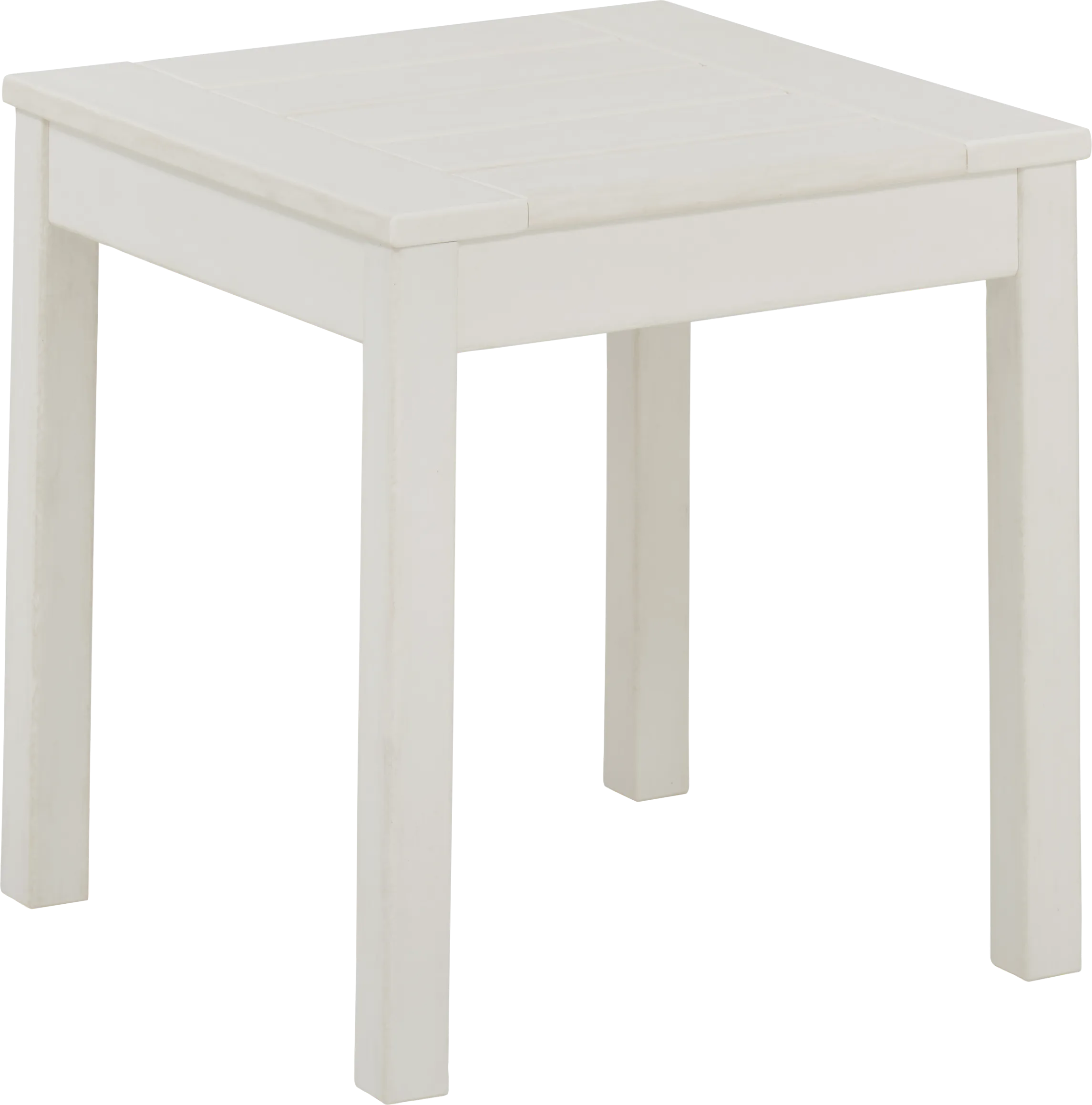 Addy White Outdoor End Table