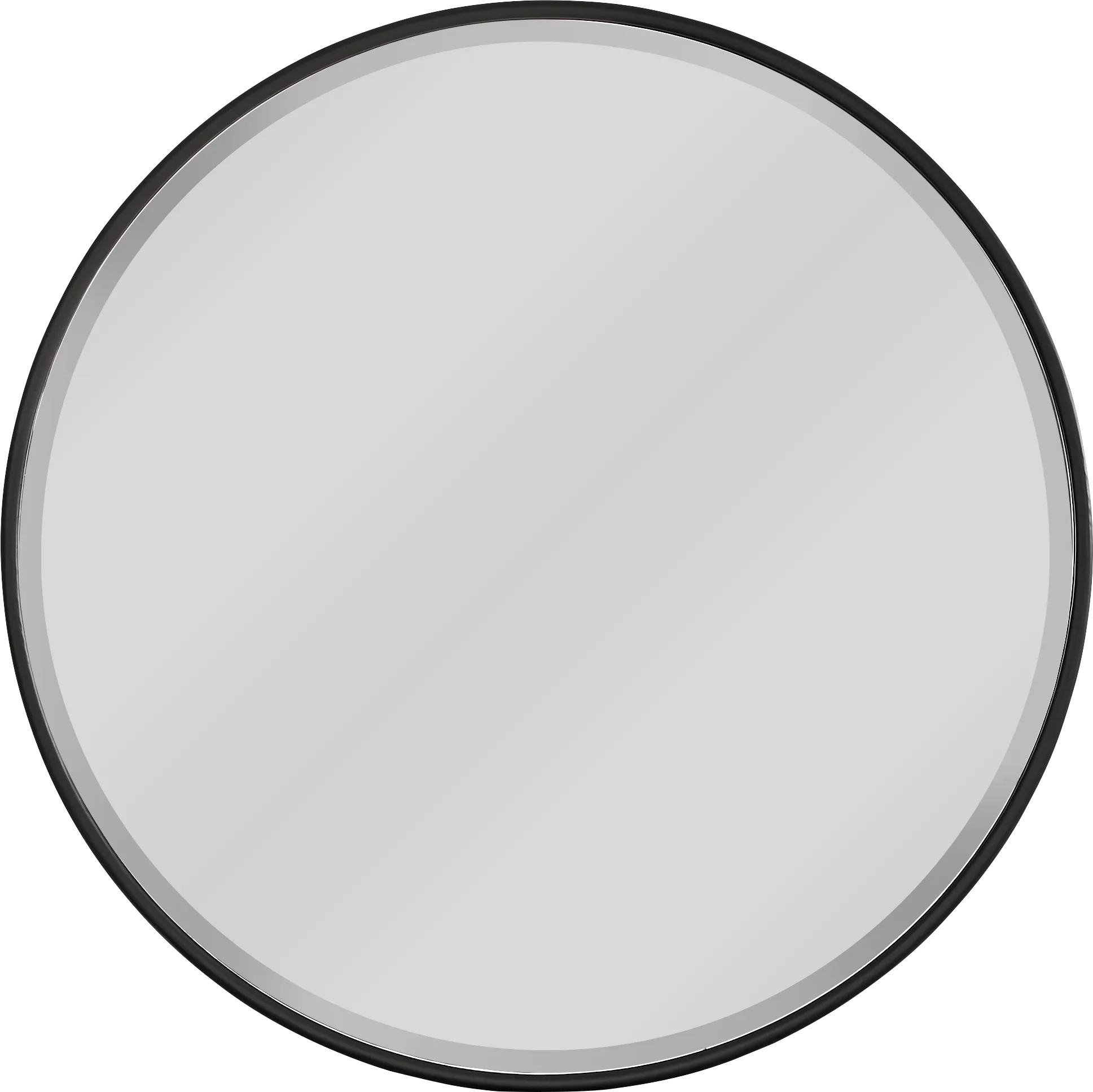 Addison Street Black Round Mirror