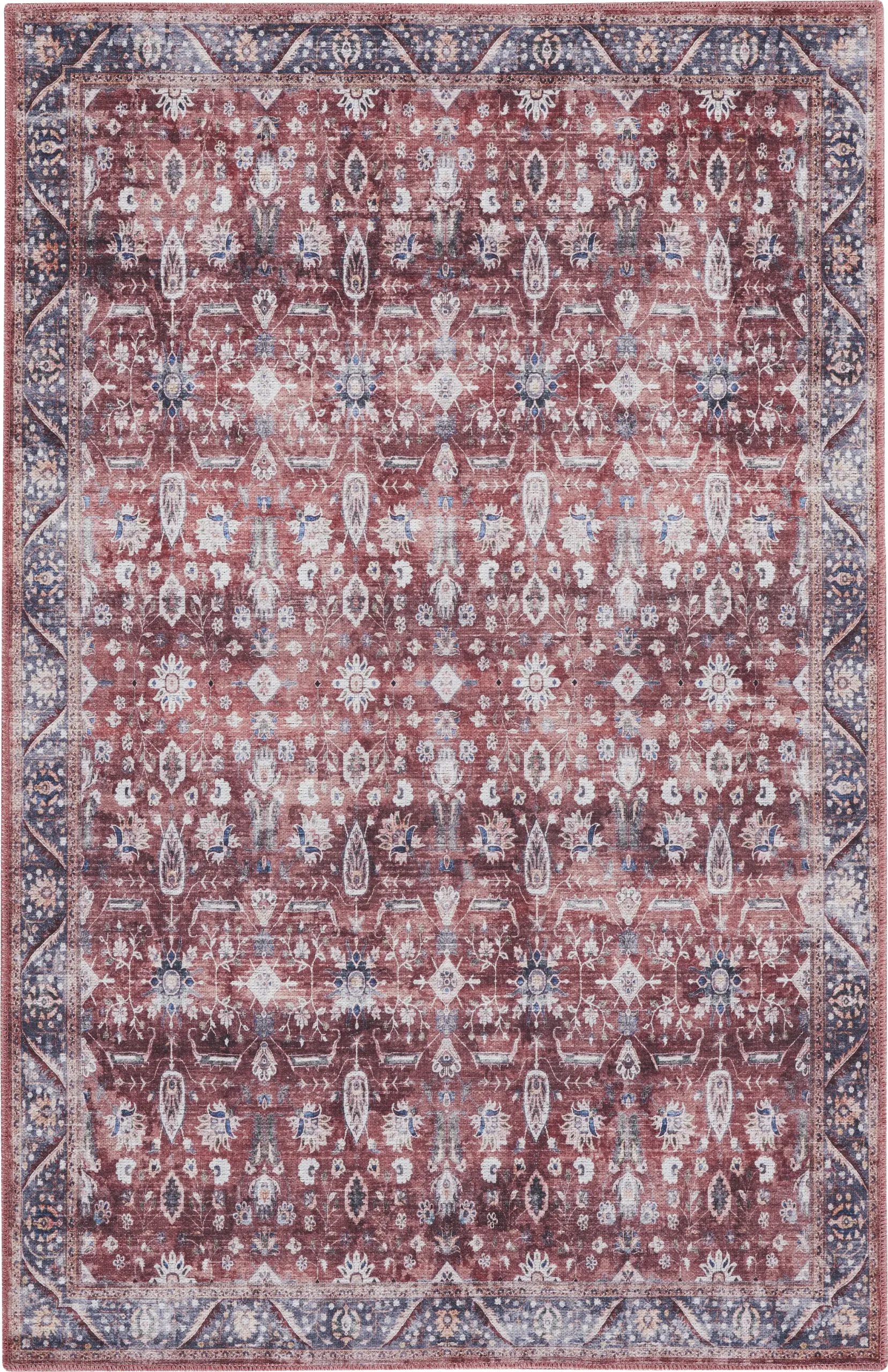 Adosis Ivory/Brick 5'3 x 7'3 Rug
