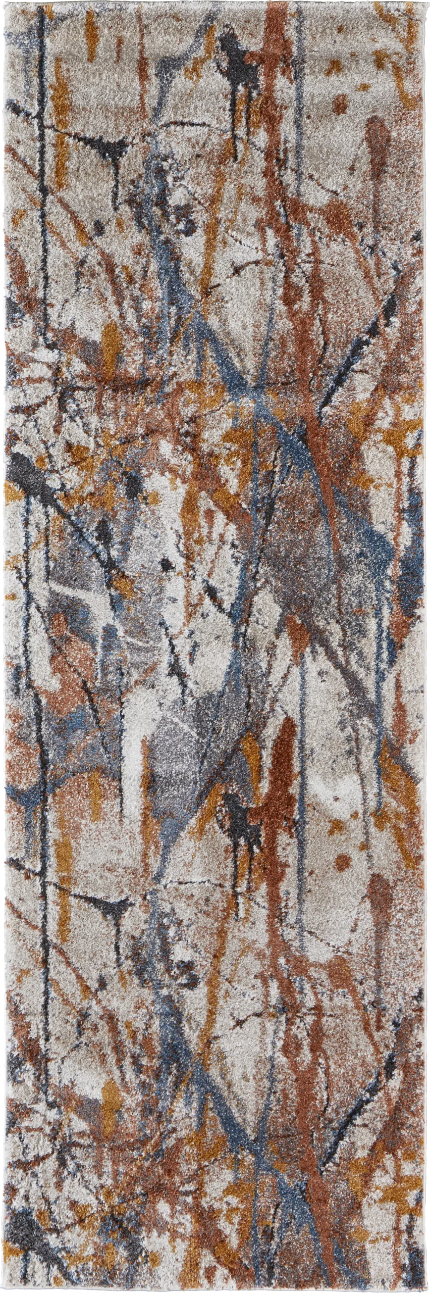 Adrirah Blue/Orange 2'6 x 8' Runner Rug