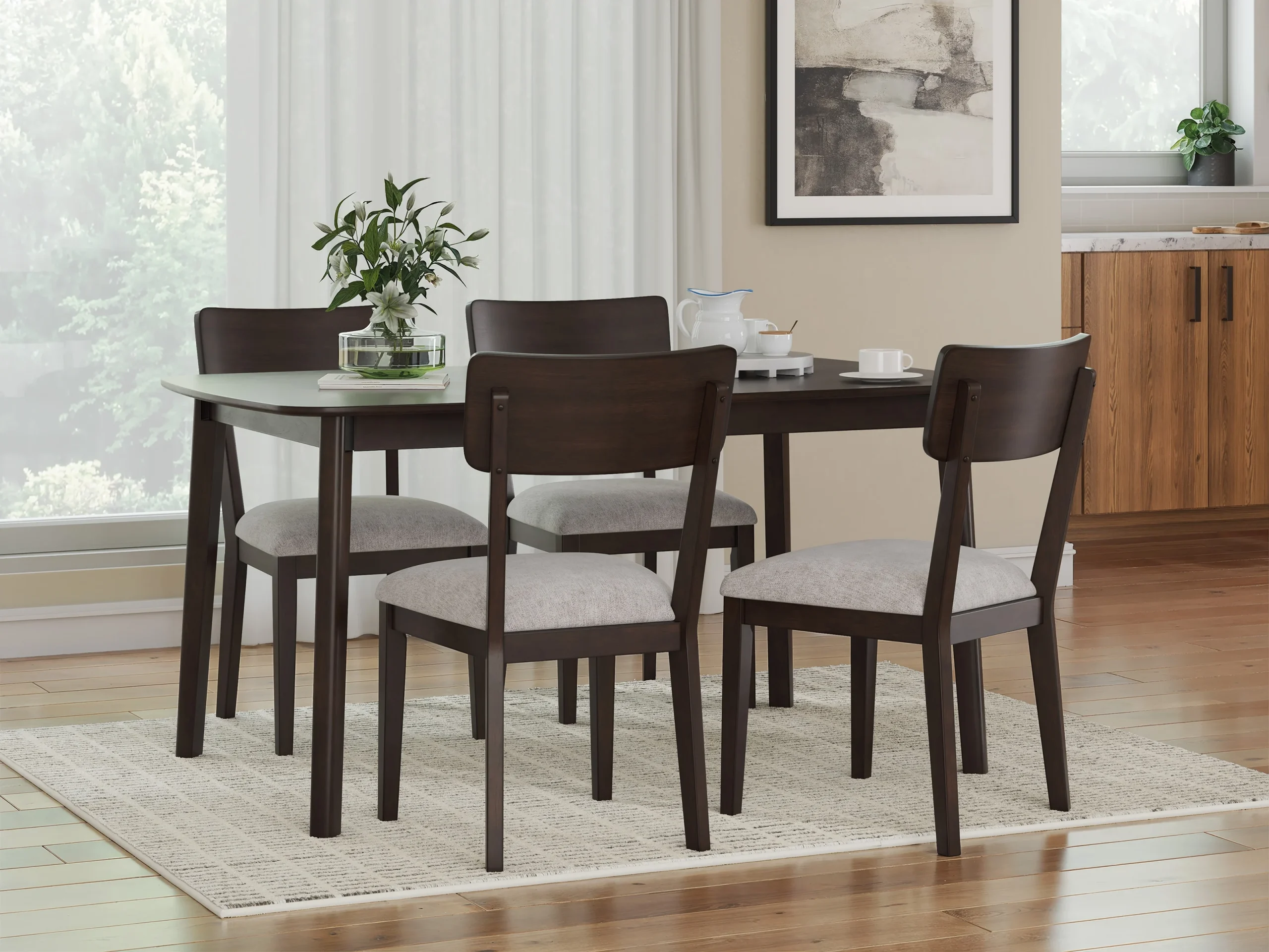 5-Piece Dining Set - Dining Table & 4 Side Chairs