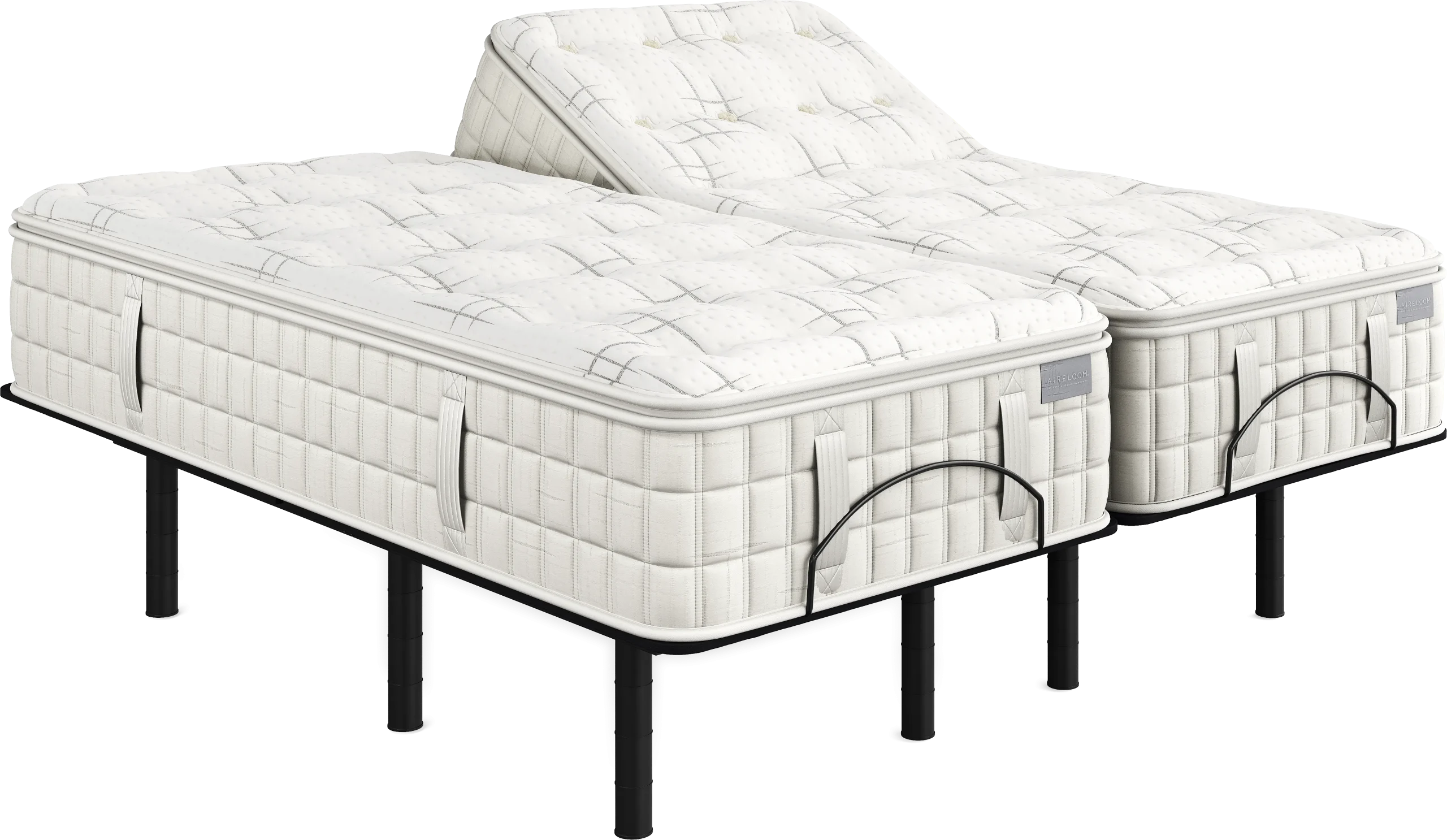 Aireloom Spanish Bay Split King Mattress Set with Head Up Only Base