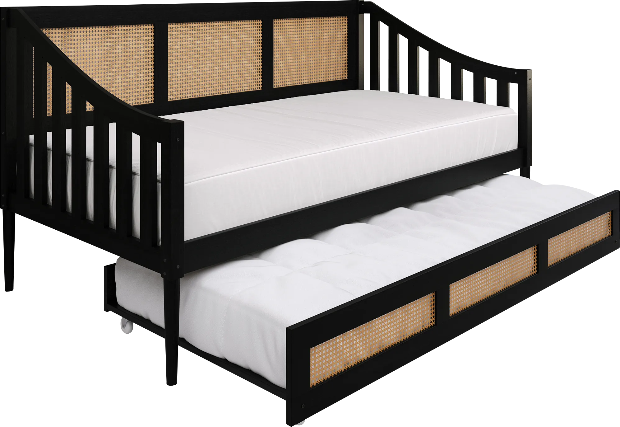 Adrihen Black Twin Daybed with Trundle