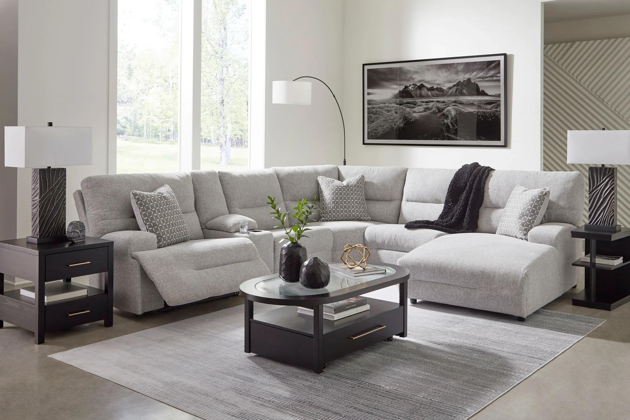 6-Piece Power Reclining Sectional With RAF Chaise