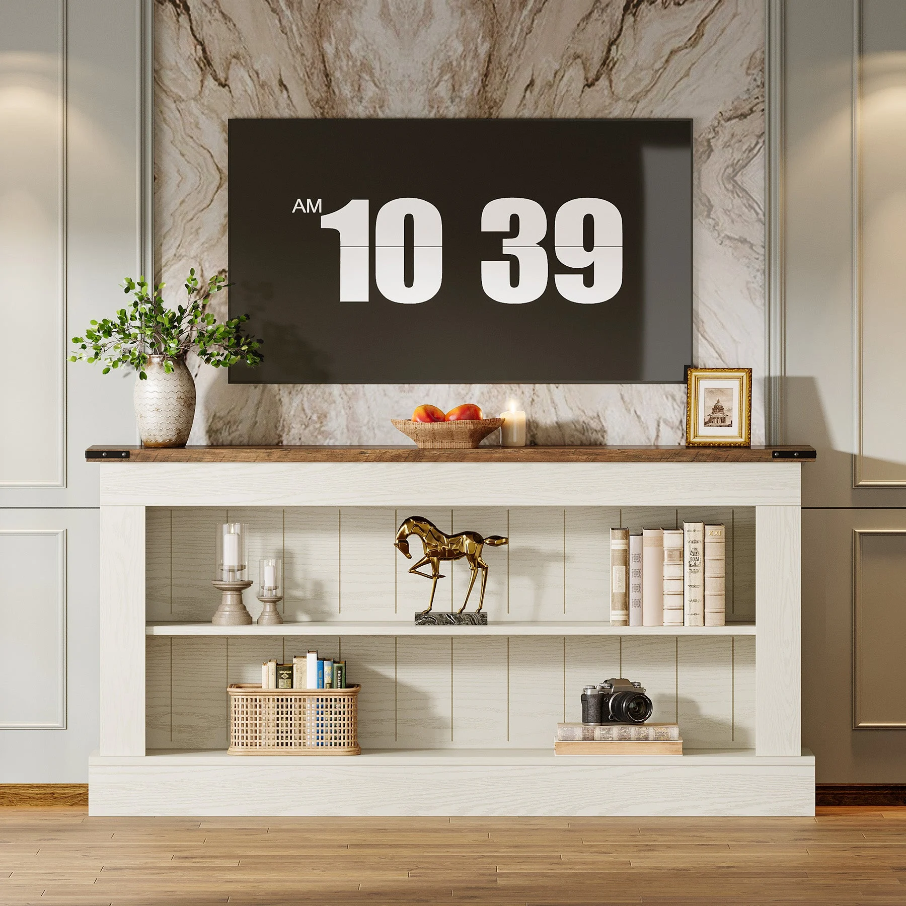 63" Tv Stand, Modern Entertainment Center Media Console For 75" Tv