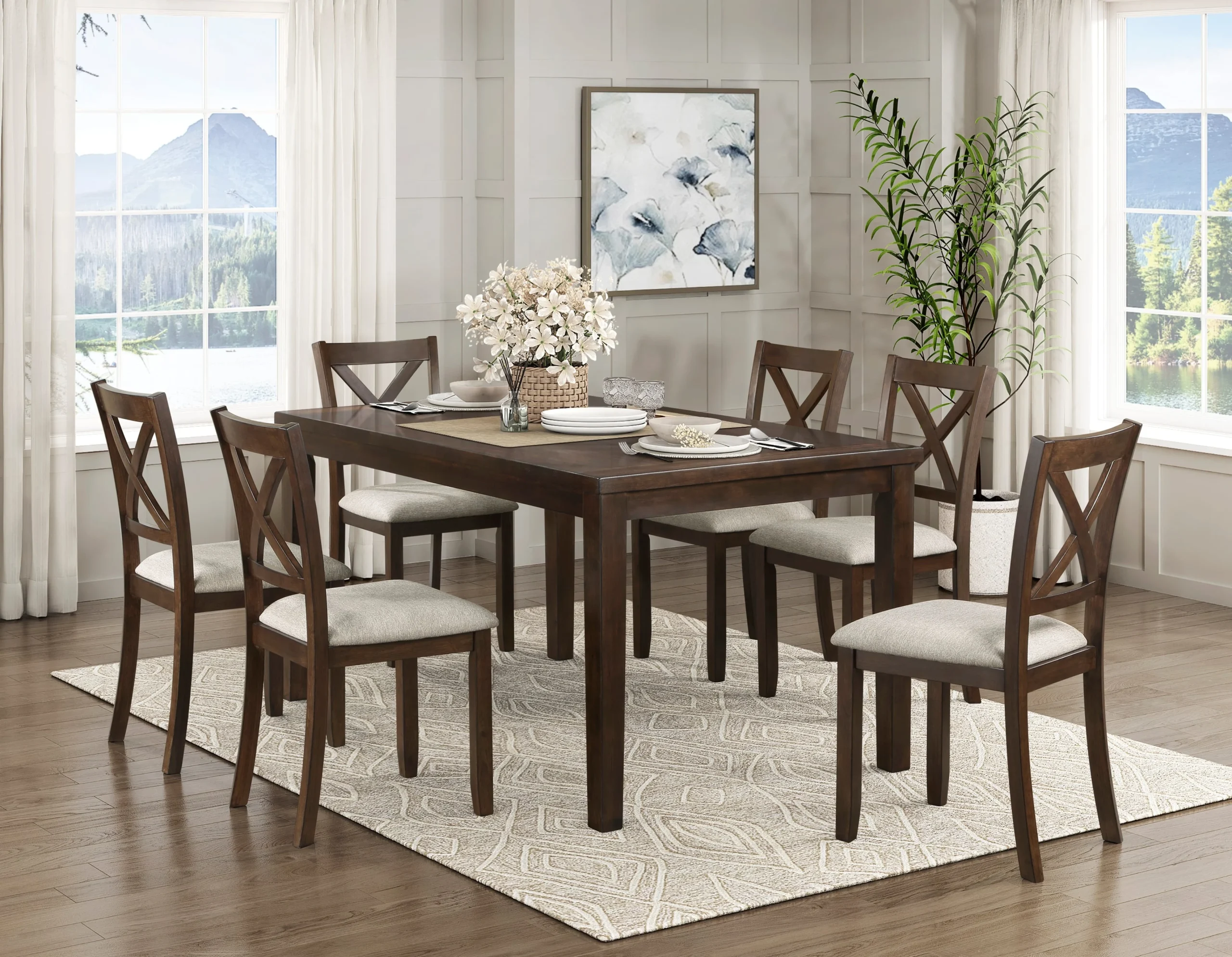 7-Piece Dining Set - Table and 6 Chairs