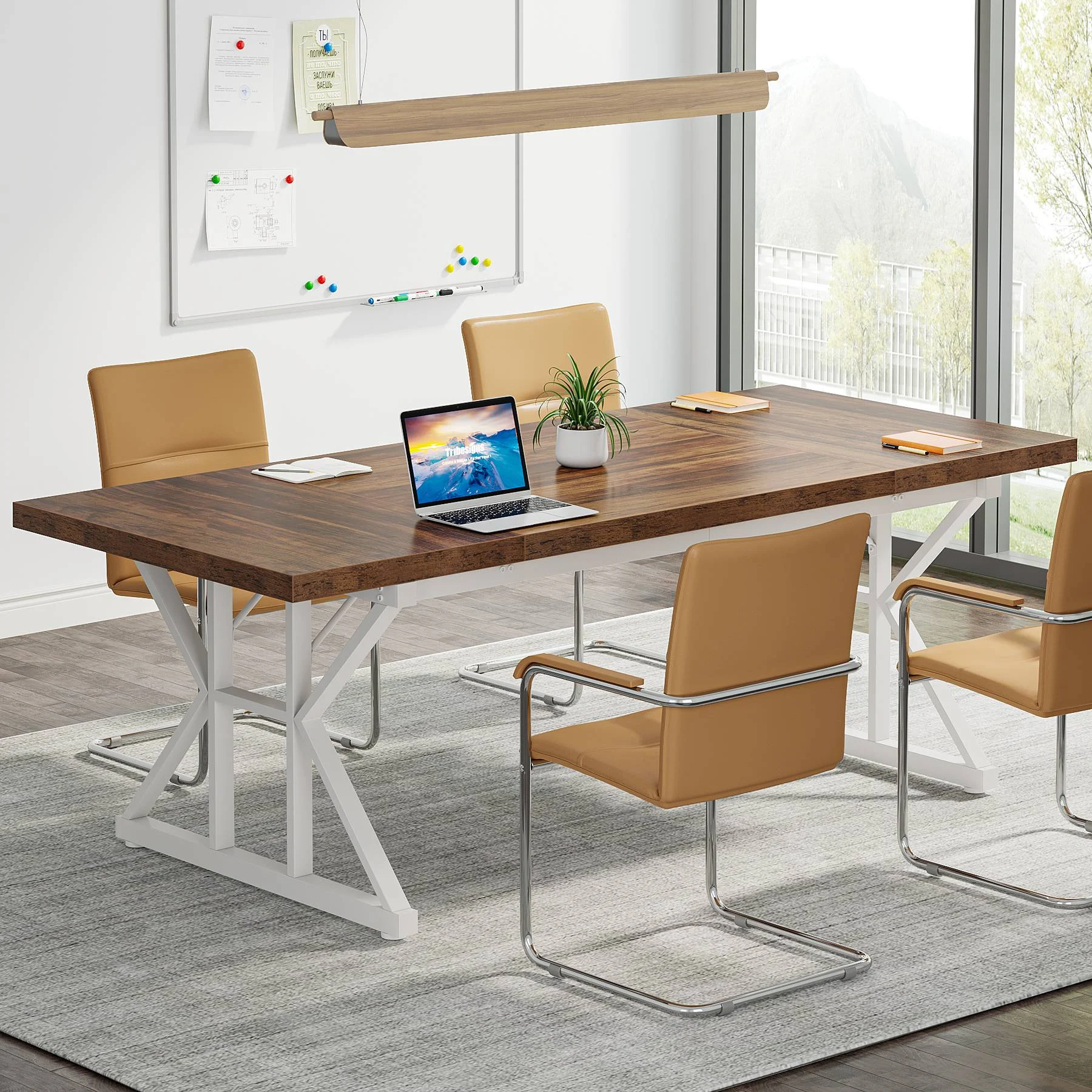 70.8" Executive Desk, Large Computer Office Desk Workstation