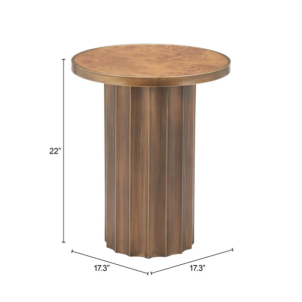 Afinato Side Table Brown | Rich Tones & Structural Clarity