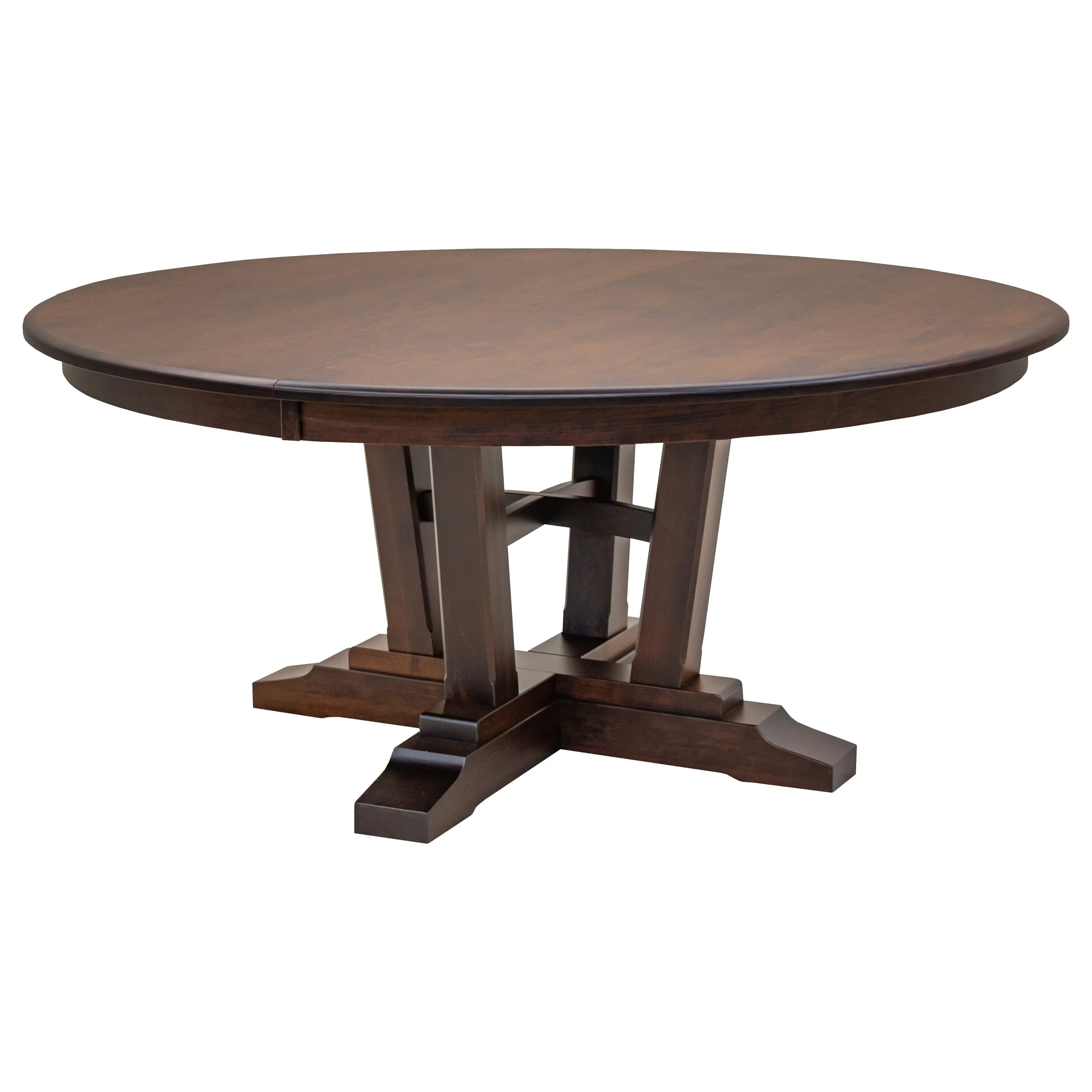 Alberta Cherry Wood Large Round Extending Dining Table for 6-10 | GB