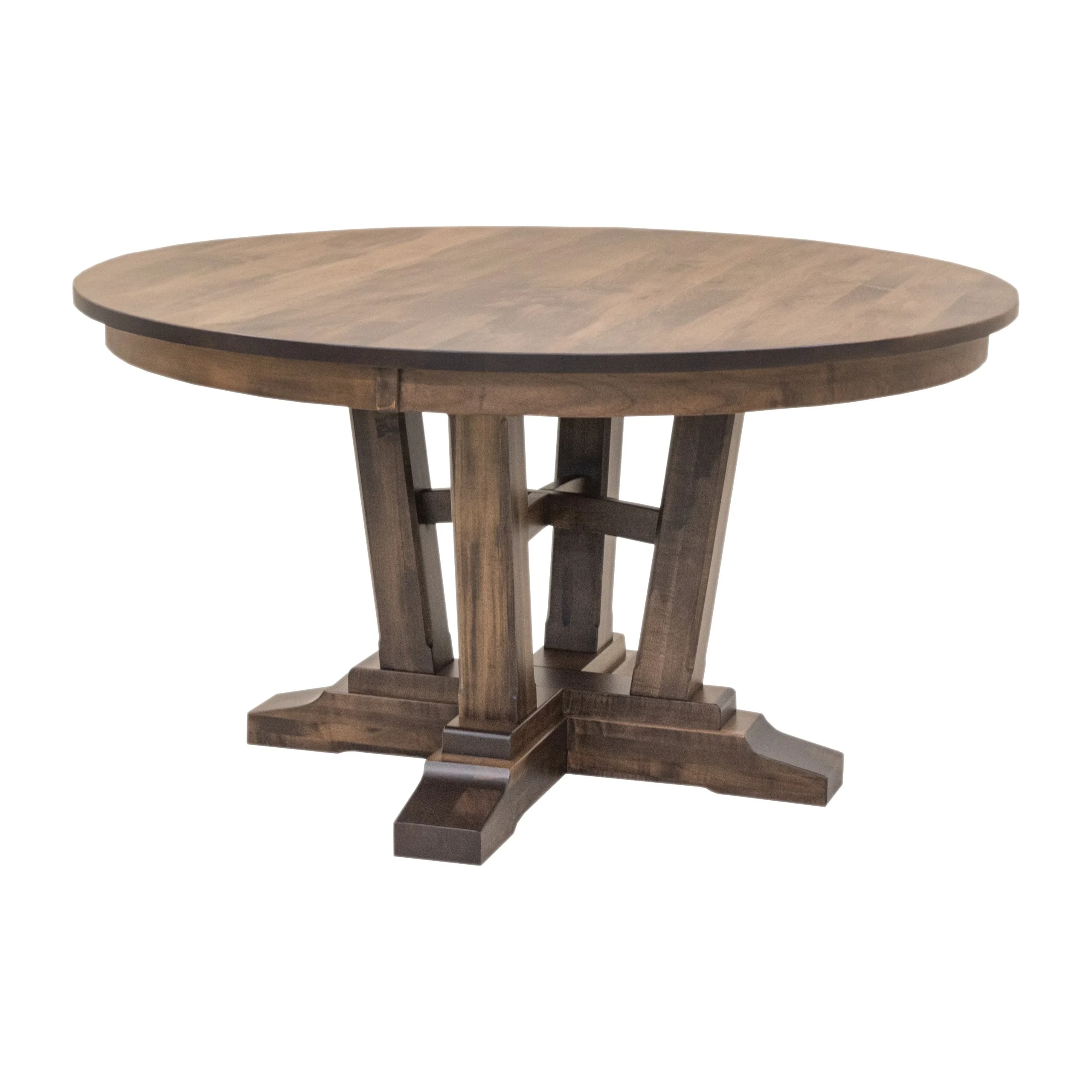 Alberta Maple Wood Large Round Extending Dining Table for 6-10 | CO