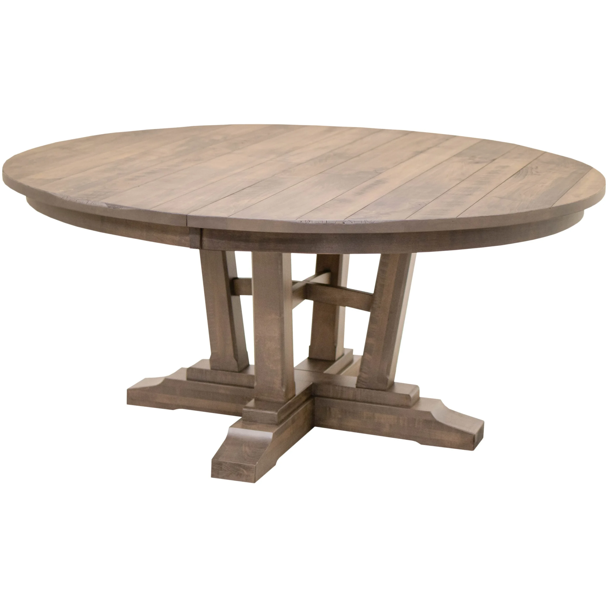 Alberta Maple Wood Large Round Extending Dining Table for 6-10 | DCD