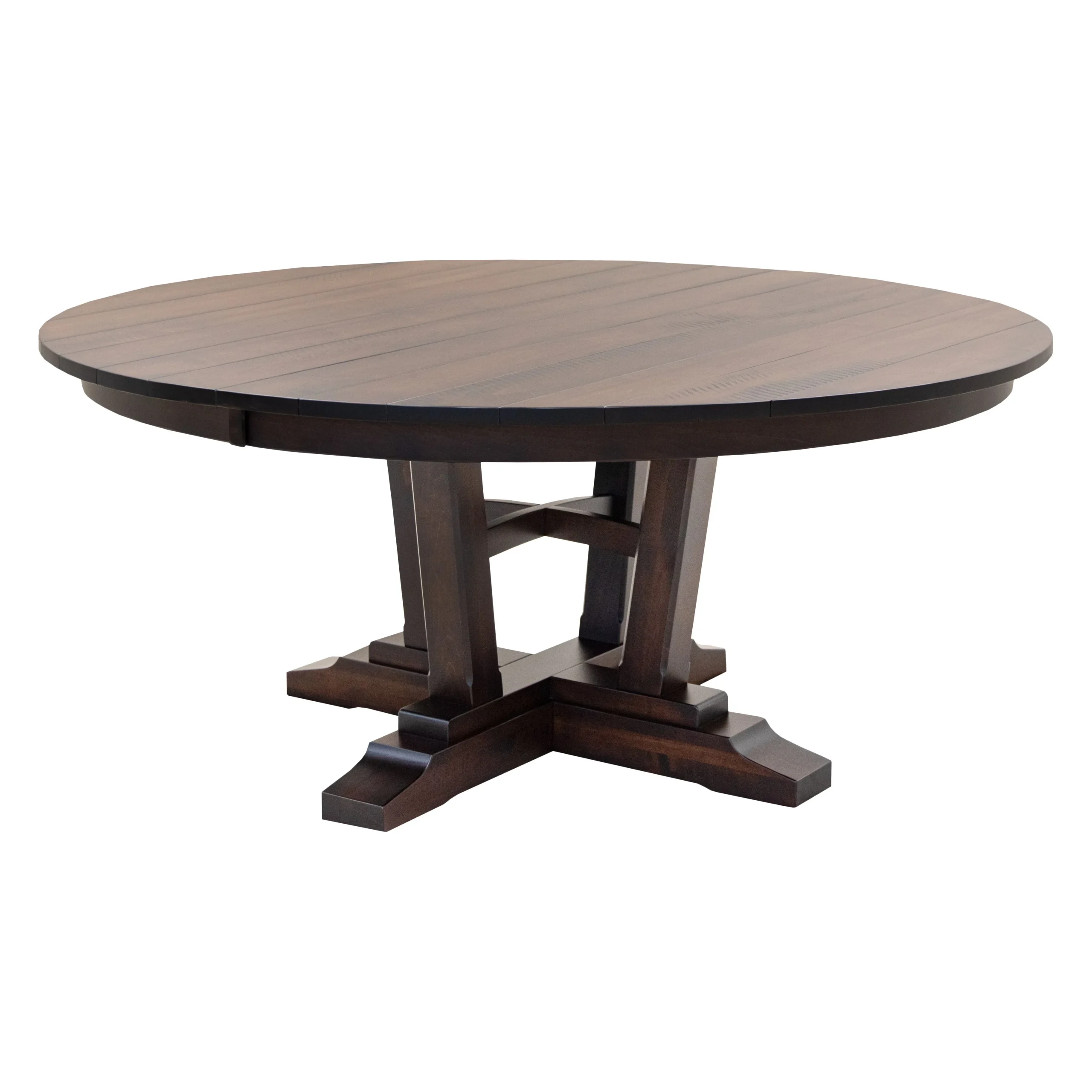 Alberta Maple Wood Large Round Extending Dining Table for 6-10 | RT