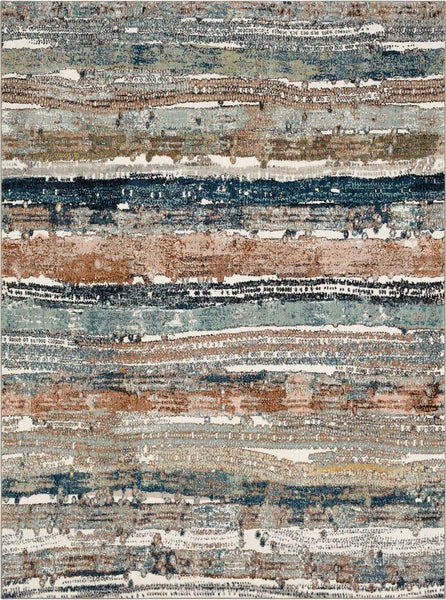 Aldo Colorful Waves Robin's Egg Blue Rug