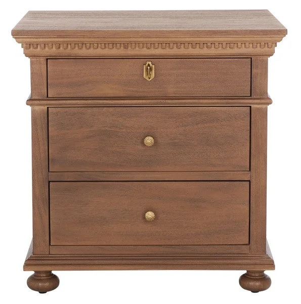 Allisyn 3 Drawer Wood Nightstand