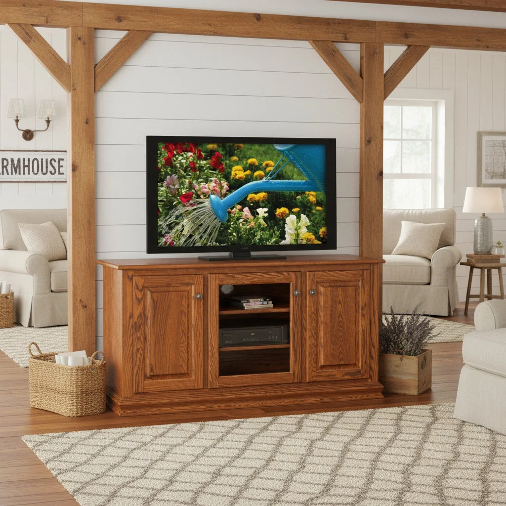 Amish 57" Plasma 3 Door TV Stand