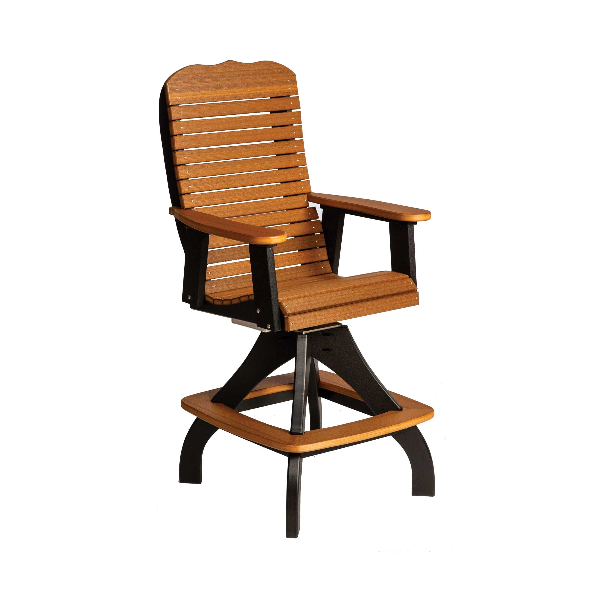 Amish Bar Harbor Poly Patio Swivel Bar Chair