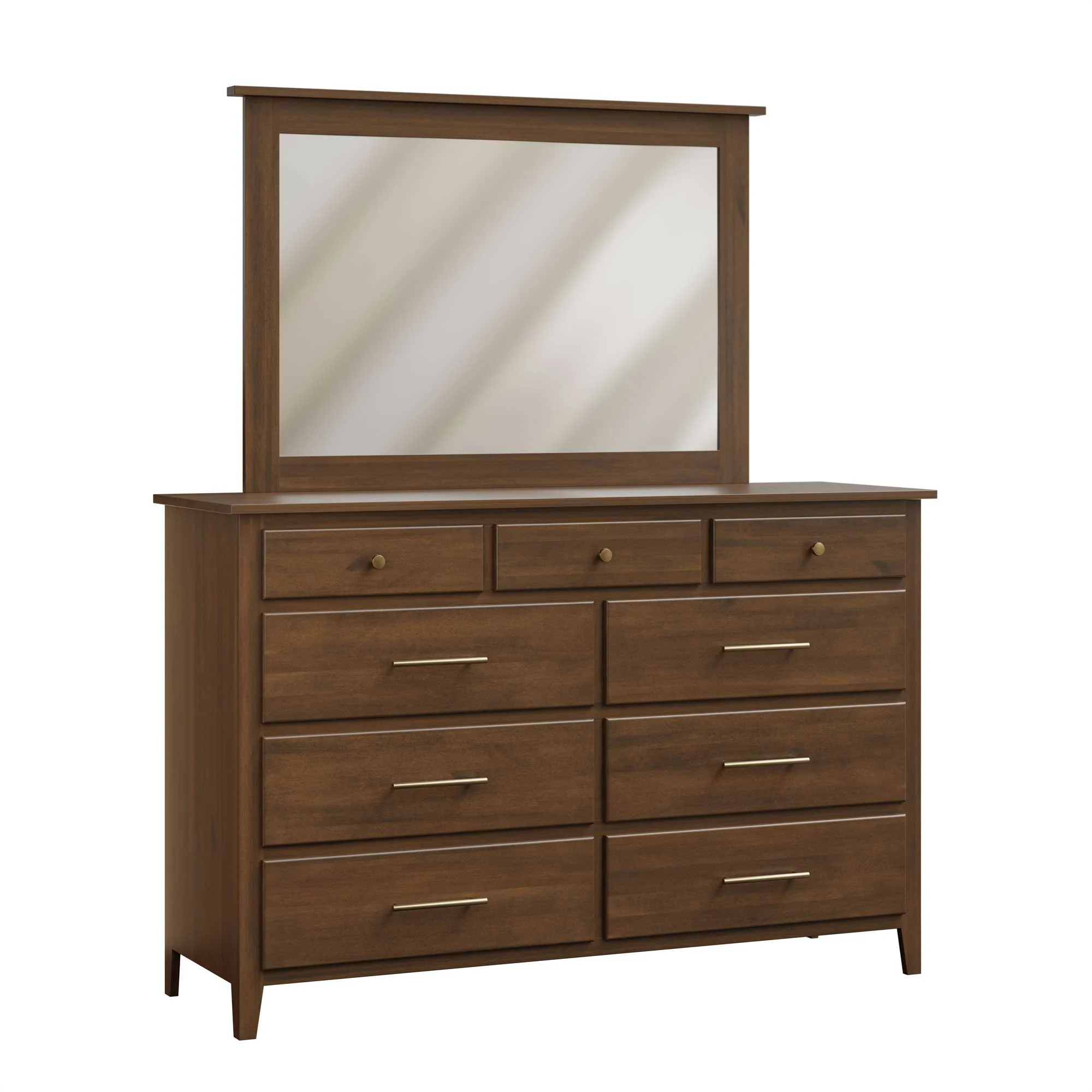 Amish Bel Air 9-Drawer High Mule Chest Dresser