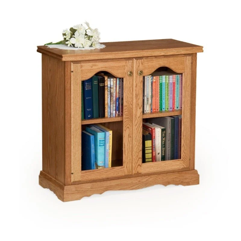 Amish Heritage 32" Wide Wood Bookcase with Doors