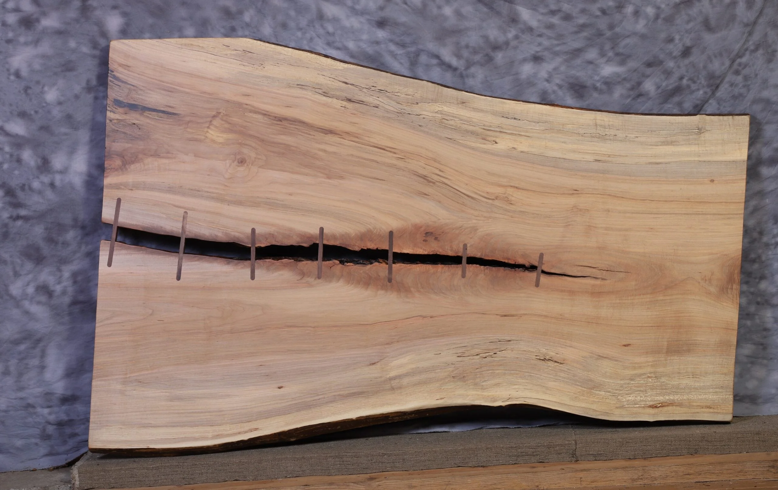 Amish Maple 35" - 48" wide x 72" long x 2 ¼" thick Live Edge Slab