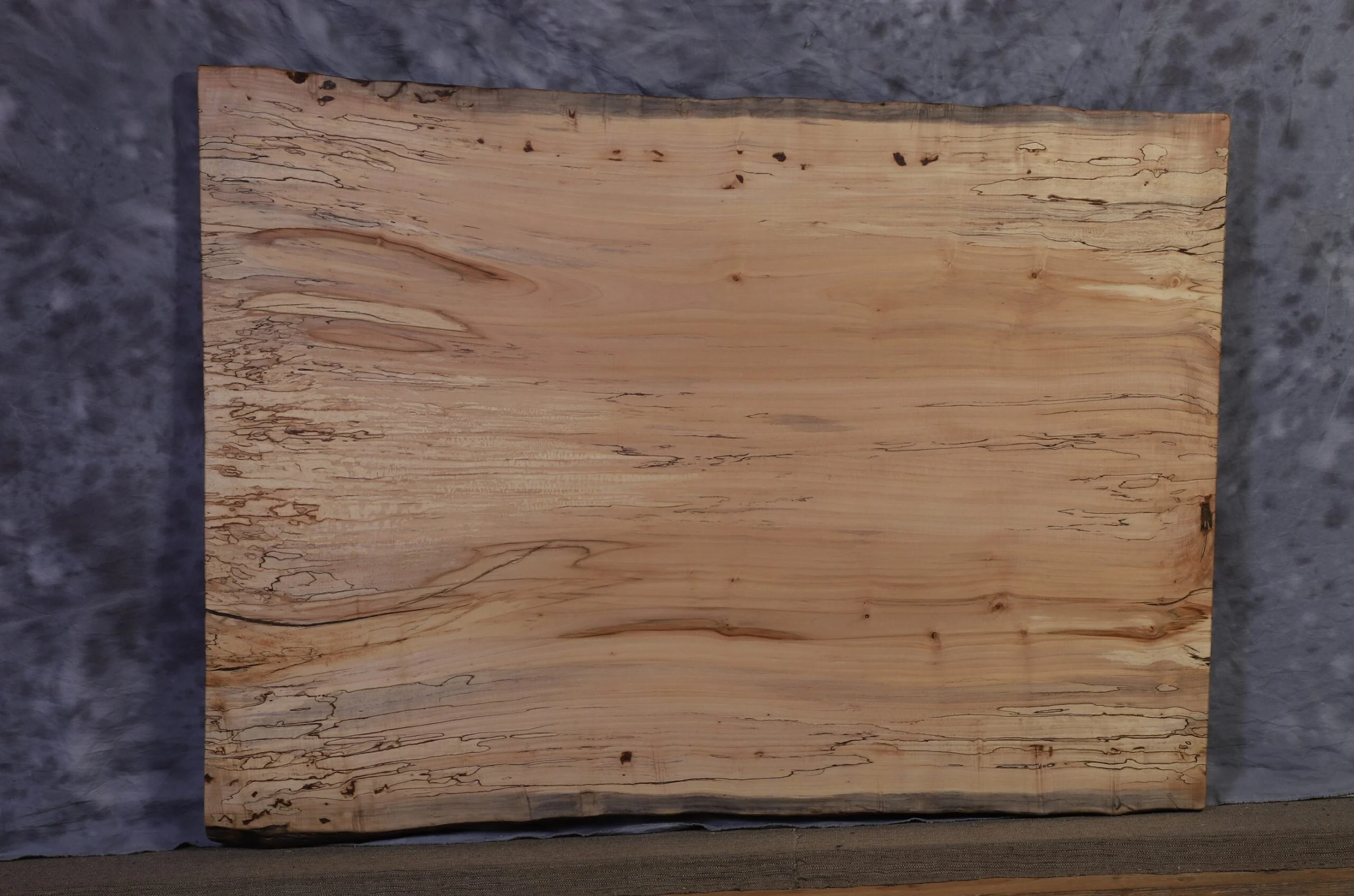 Amish maple 47" - 51" wide x 66" long x 2" thick Live Edge Slab