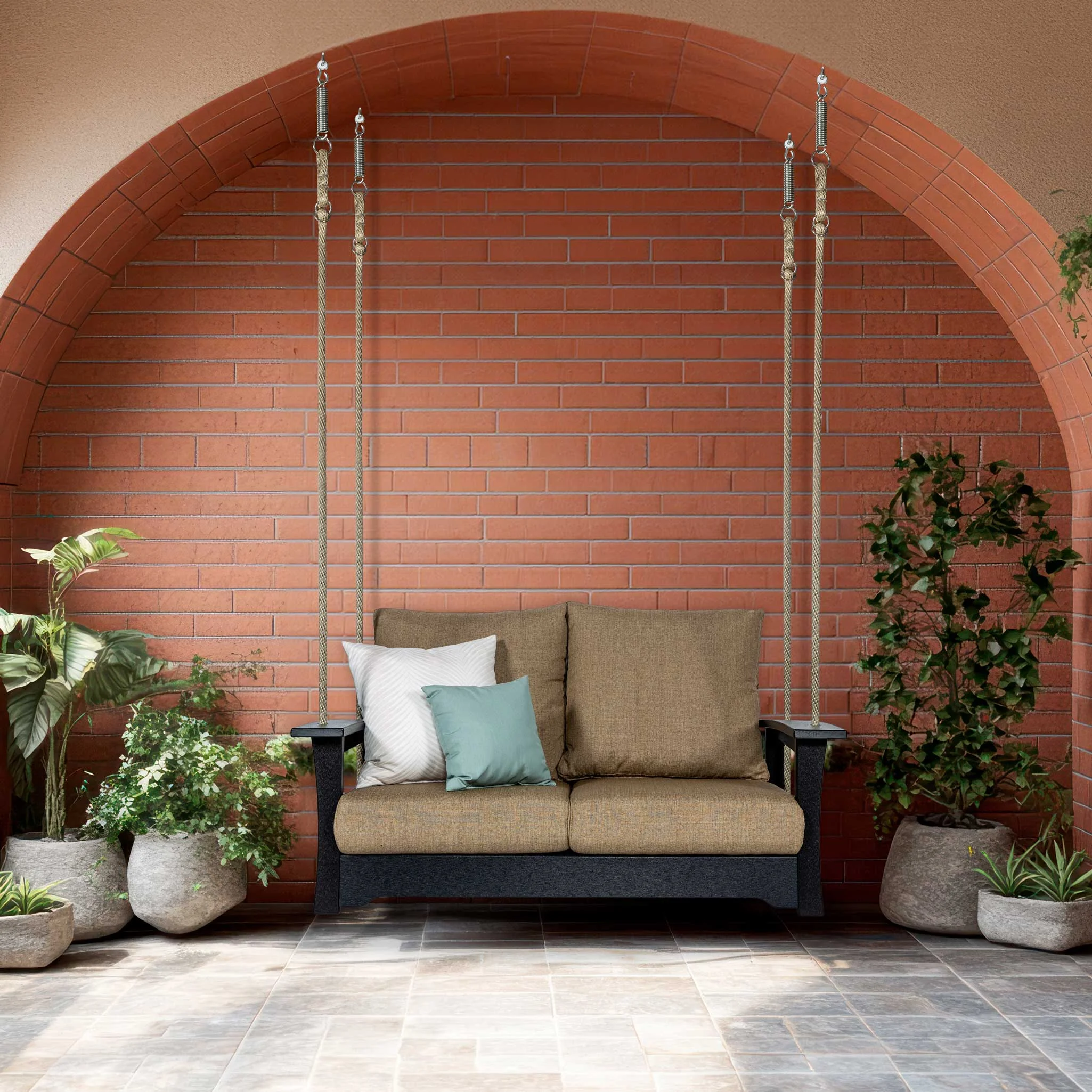 Amish Mission Colonial Patio Love Seat Swing