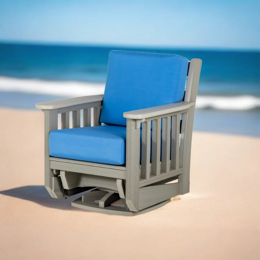 Amish Mission Patio Swivel Cushion Glider