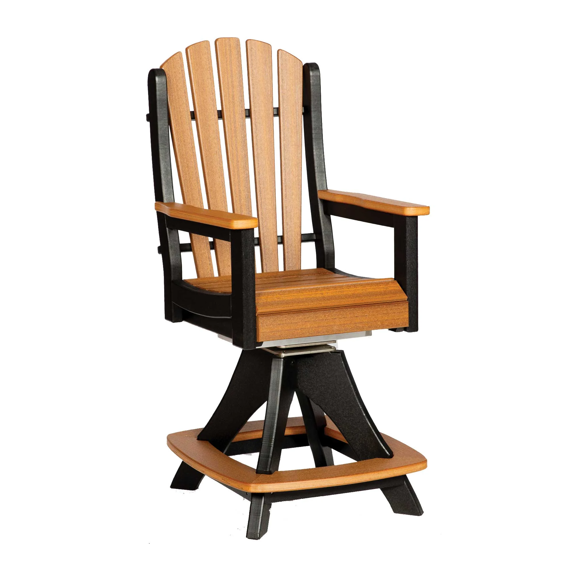 Amish Montouk Poly Patio Swivel Bar Chair w/arm