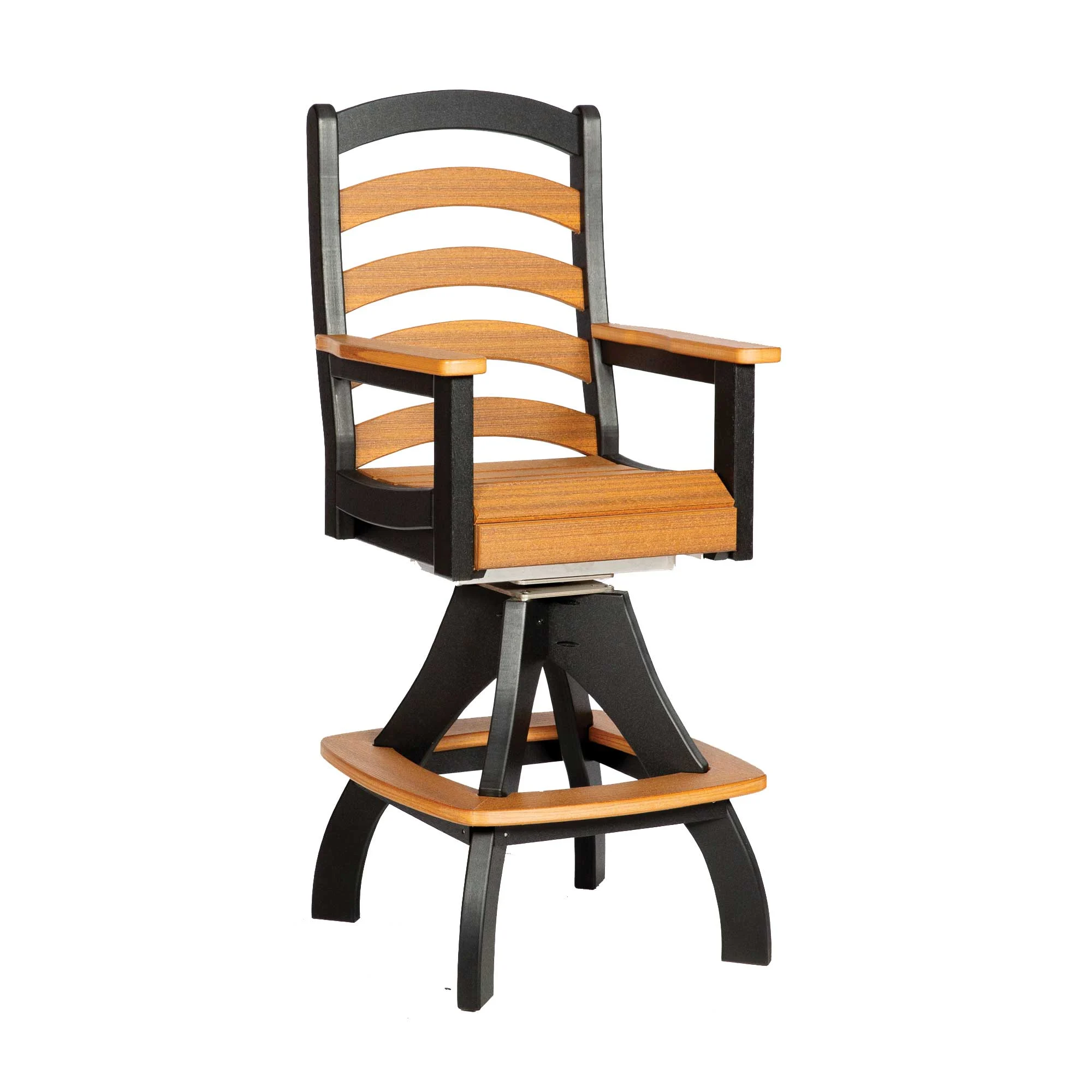 Amish Nashau Poly Patio Swivel Bar Chair w/arm