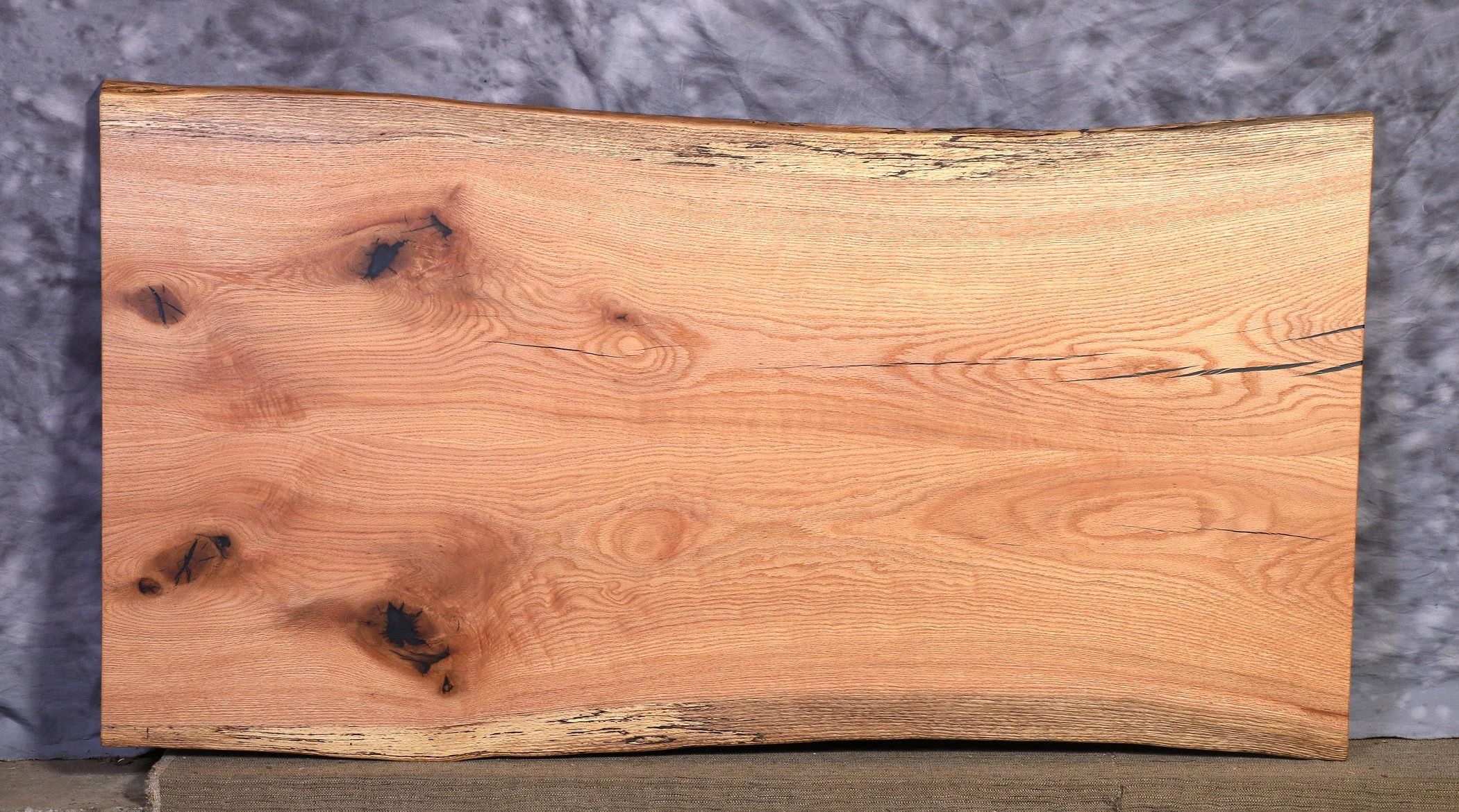 Amish Oak book-match 37" - 40" wide x 74" long x 1 5/8" thick Live Edge Slab