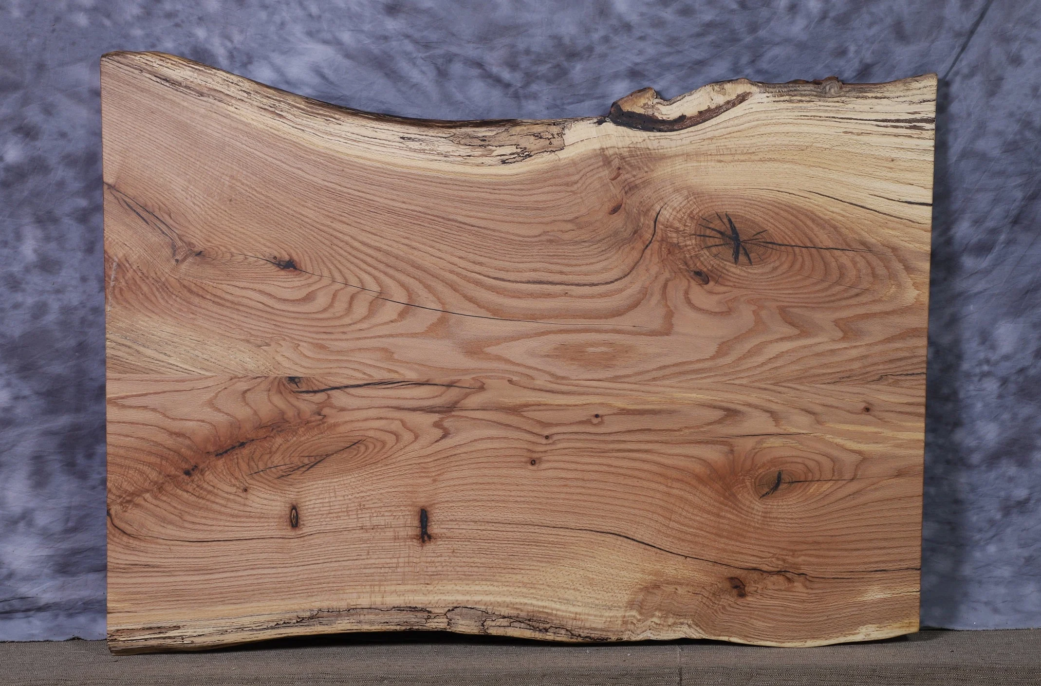 Amish Oak bookmatch 38" - 45" wide x 60" long x 1 ½" thick Live Edge Slab