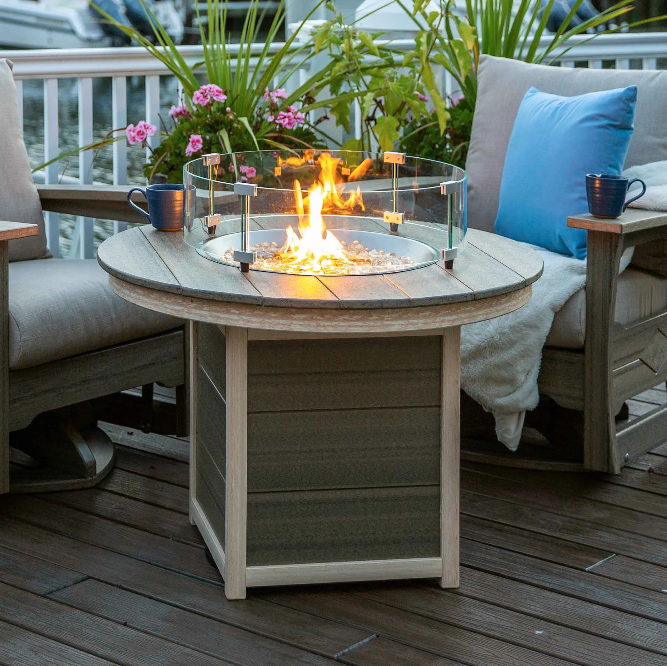 Amish Round Propane 38" Fire Pit