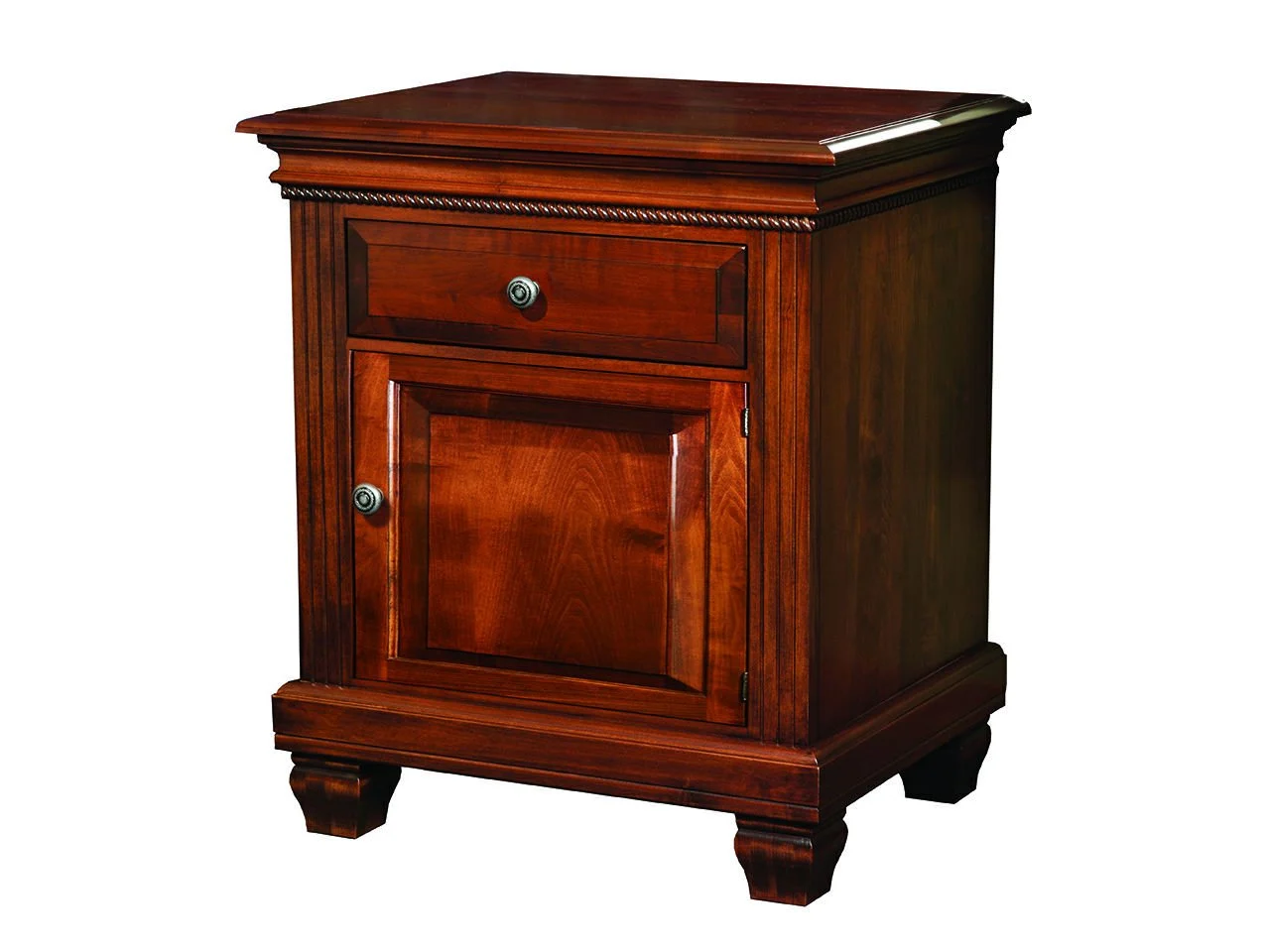 Amish Solid Wood Palatine Door Nightstand