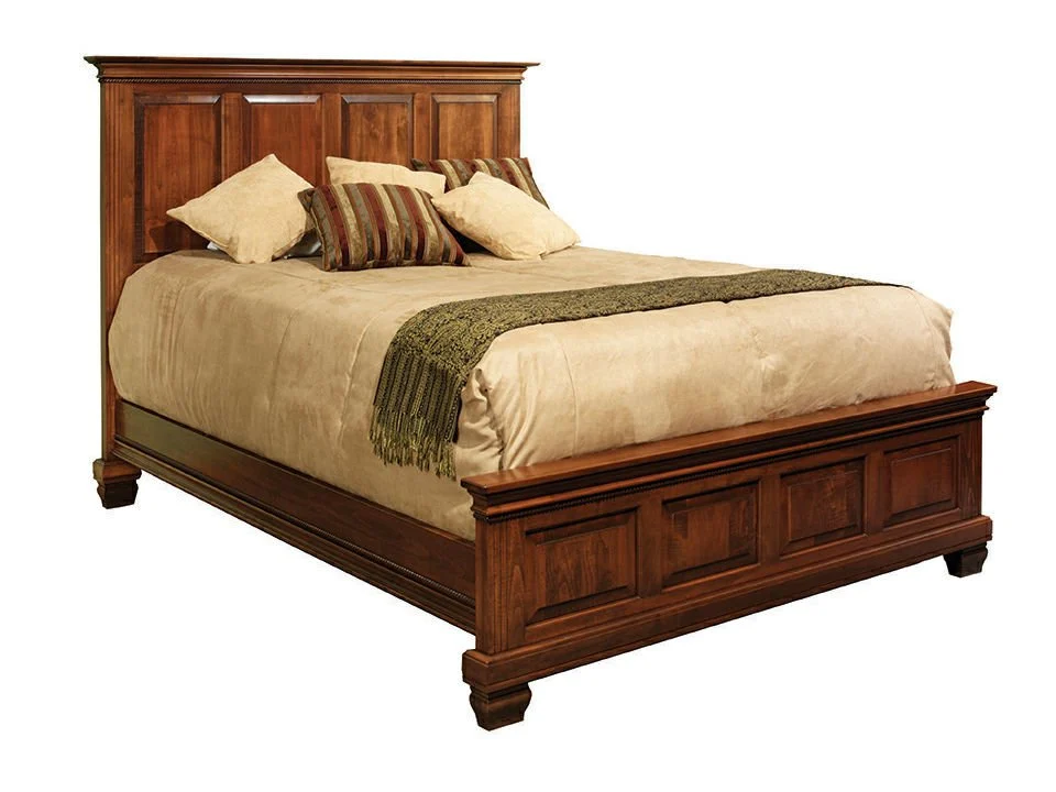 Amish Solid Wood Palatine Panel Bed
