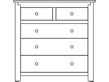 Amish Solid Wood Poughkeepsie 5-Drawer Chest