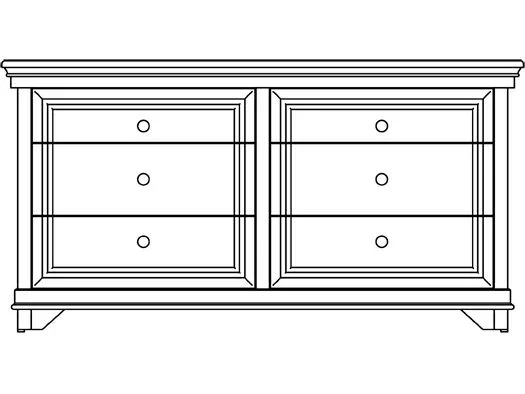 Amish Solid Wood Santa Ana 6-Drawer Dresser