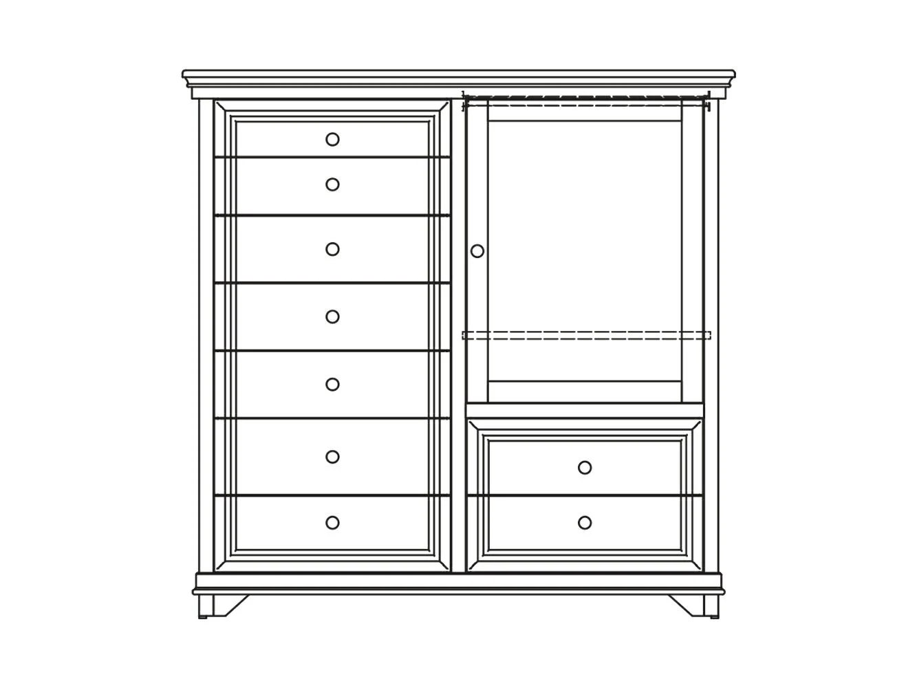 Amish Solid Wood Santa Ana Gentleman's Chest